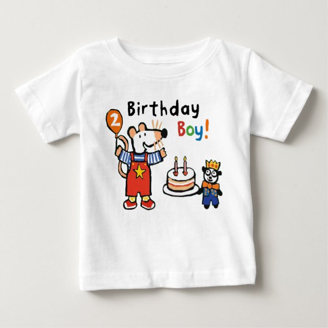 Camiseta De Bebé Maisy Birthday Boy, 2 años (Anverso)