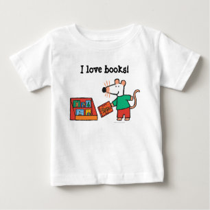 Camiseta De Bebé Maisy con libros de biblioteca
