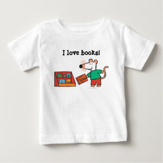 Camiseta De Bebé Maisy con libros de biblioteca