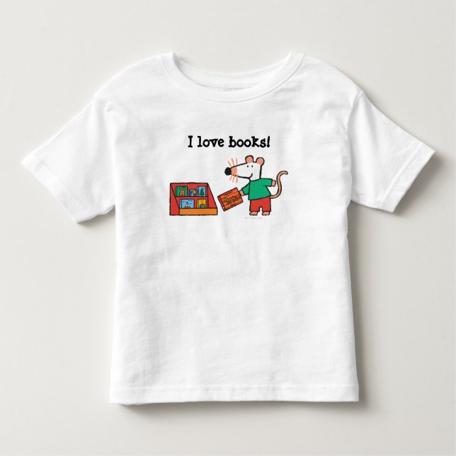 Camiseta De Bebé Maisy con los libros de la biblioteca (Anverso)