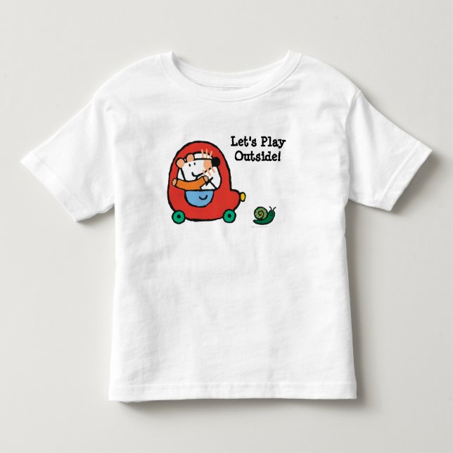 Camiseta De Bebé Maisy conduce un coche rojo lindo (Anverso)