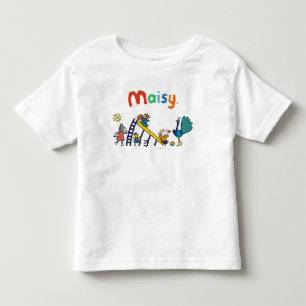 Camiseta De Bebé Maisy en el patio con los amigos