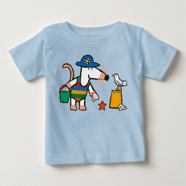 Camiseta De Bebé Maisy en la playa (Anverso)