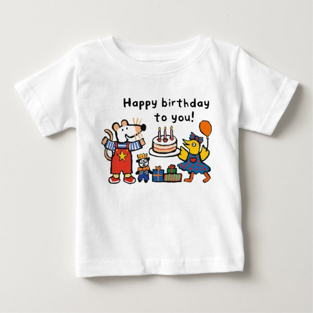 Camiseta De Bebé Maisy Happy Birthday (Anverso)