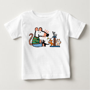 Camiseta De Bebé Maisy juega con gatitos