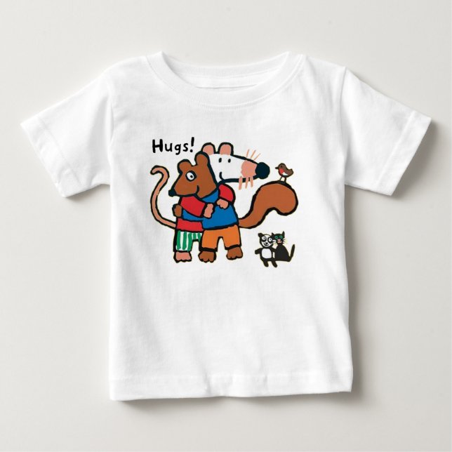 Camiseta De Bebé Maisy le dio a Cyril un abrazo (Anverso)