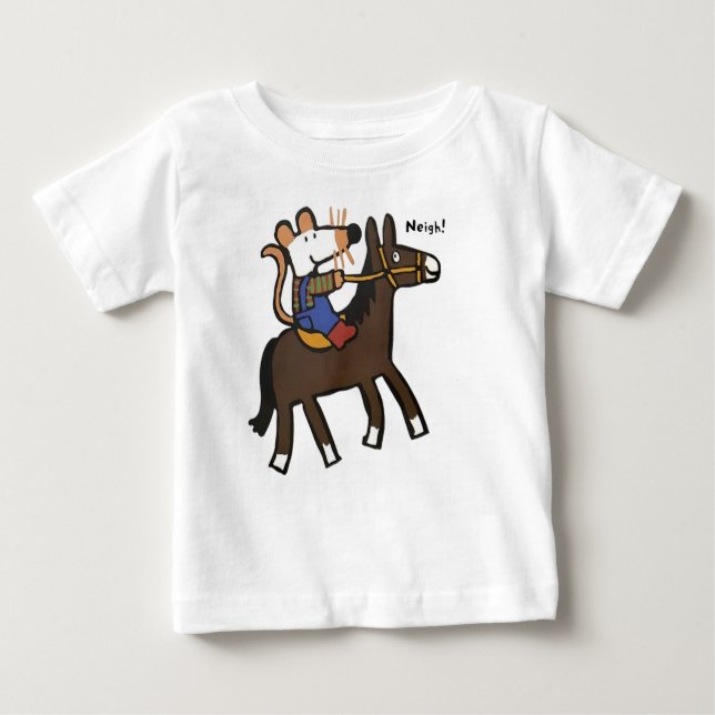 Camiseta De Bebé Maisy monta un caballo (Anverso)
