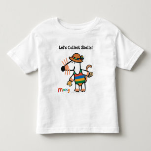 Camiseta De Bebé Maisy que recoge cáscaras en la playa