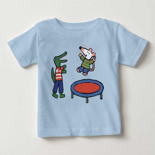 Camiseta De Bebé Maisy salta sobre la Trampolina (Anverso)