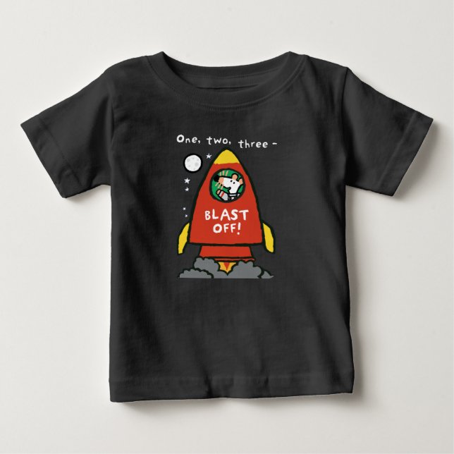 Camiseta De Bebé Maisy va al espacio (Anverso)
