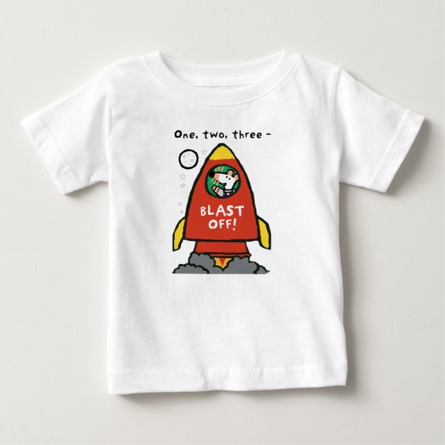 Camiseta De Bebé Maisy va al espacio (Anverso)