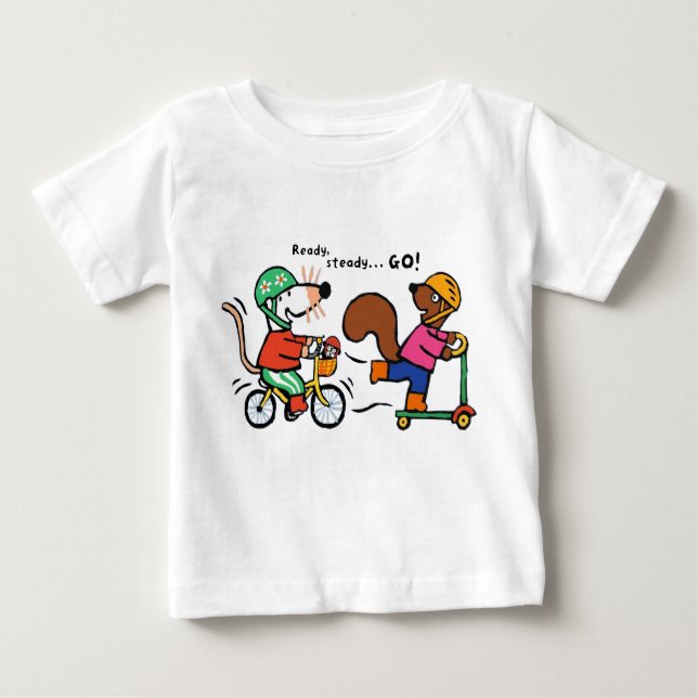 Camiseta De Bebé Maisy viaja en bicicleta (Anverso)