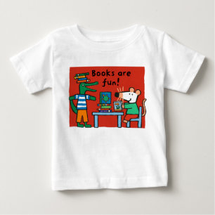 Camiseta De Bebé Maisy y Charley leen libros