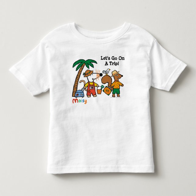 Camiseta De Bebé Maisy y Cyril con la palmera en la playa (Anverso)