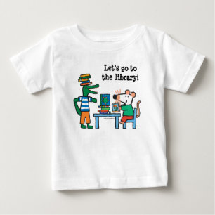Camiseta De Bebé Maisy y los amigos gozan de la biblioteca