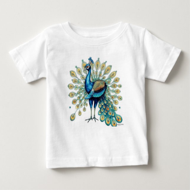 Camiseta De Bebé Majestic Peacock (Anverso)