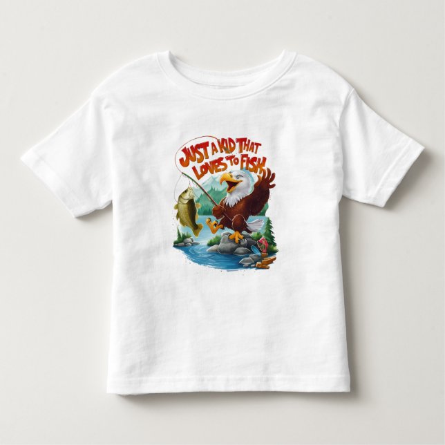 Camiseta De Bebé Majestuoso águila calva con pescado fresco en perc (Anverso)