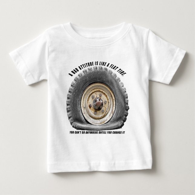 Camiseta De Bebé Mal comportamiento como el neumático plano (Anverso)