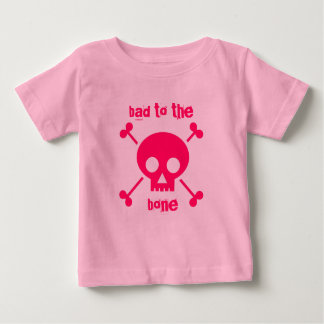 Camiseta De Bebé Mal para el tutu de Halloween rosa de la masa ósea