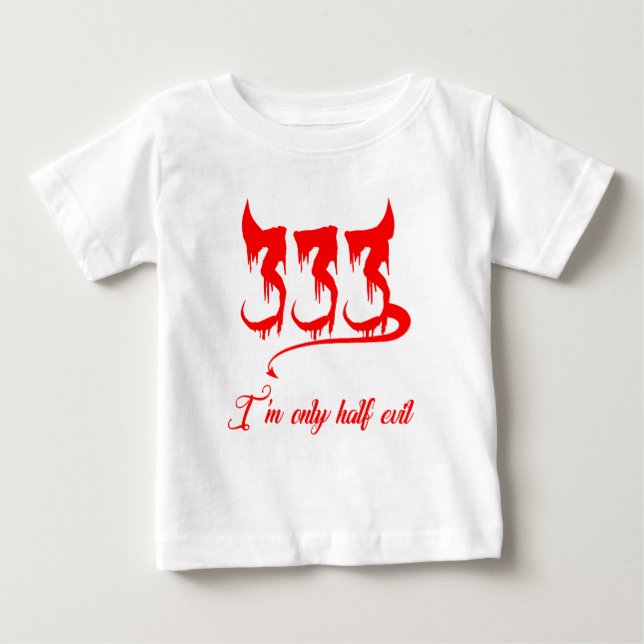 Camiseta De Bebé Mal solamente medio 333 (Anverso)