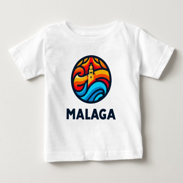 Camiseta De Bebé Málaga 3 (Anverso)