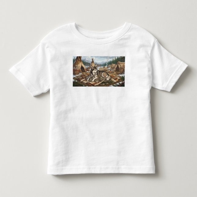 Camiseta De Bebé Malamute Madre Versión 2   (Anverso)