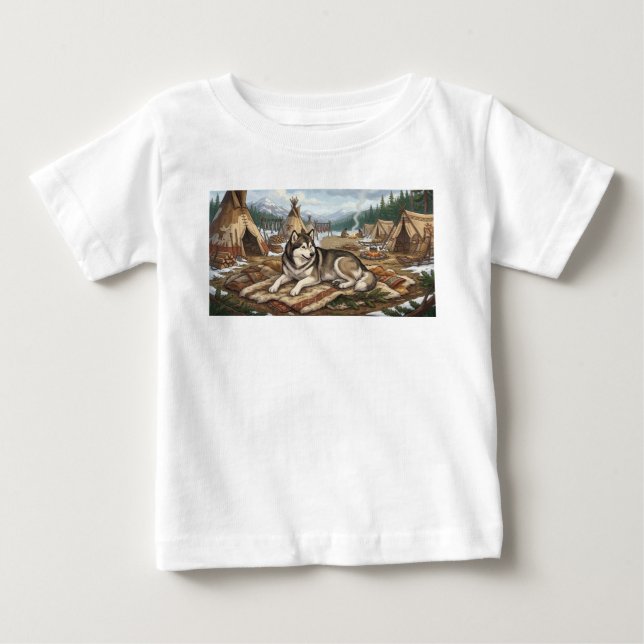 Camiseta De Bebé Malamute Nativo   (Anverso)