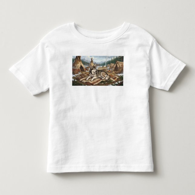 Camiseta De Bebé Malamute Nativo   (Anverso)