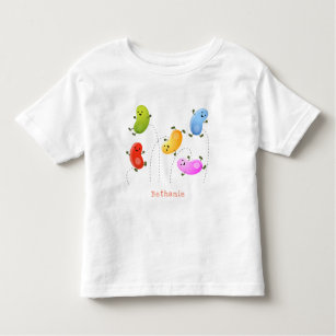 Camiseta De Bebé Malas judías felices saltando ilustracion personal