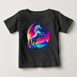 Camiseta De Bebé Maleza de Unicornio Colorido Fantástico