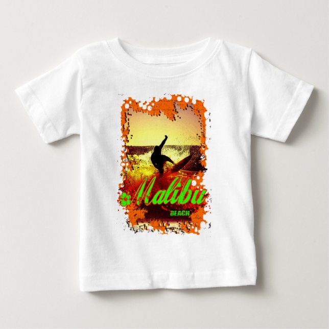 Camiseta De Bebé Malibu Beach.png (Anverso)