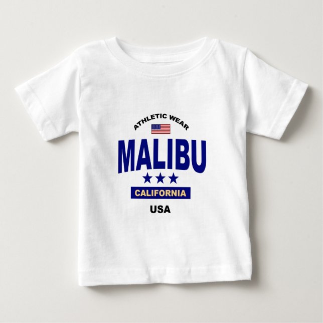 Camiseta De Bebé Malibu California (Anverso)