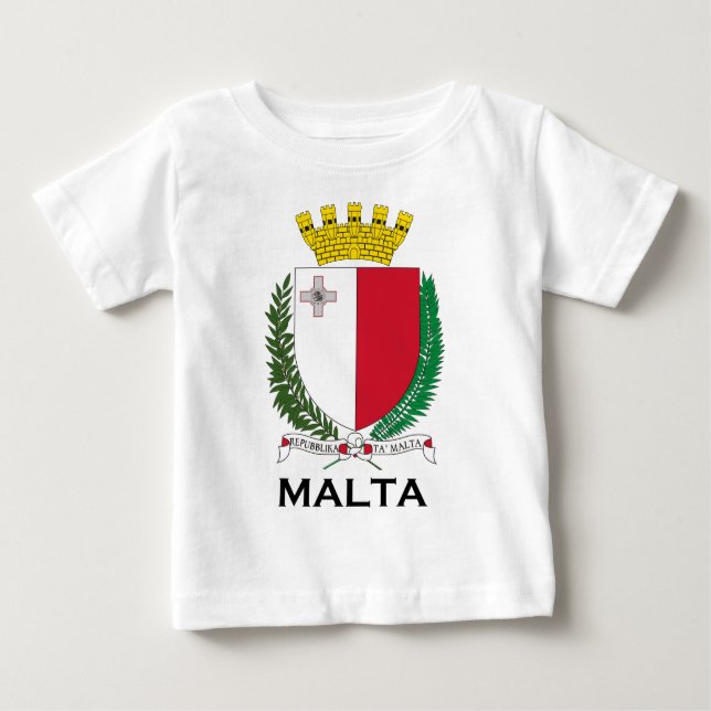 Camiseta De Bebé MALTA - emblema/escudo de armas/símbolo/bandera (Anverso)