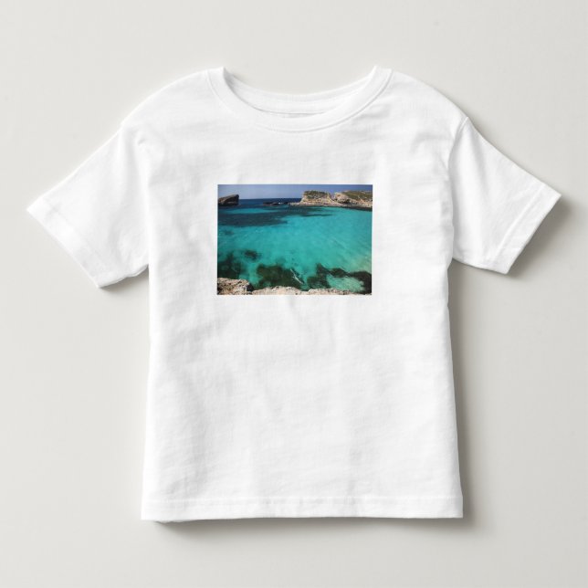 Camiseta De Bebé Malta, Isla de Comino, La Laguna Azul (Anverso)