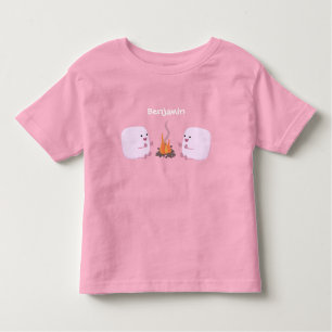 Camiseta De Bebé Malvaviscos rosados por personalizado de bomberos 