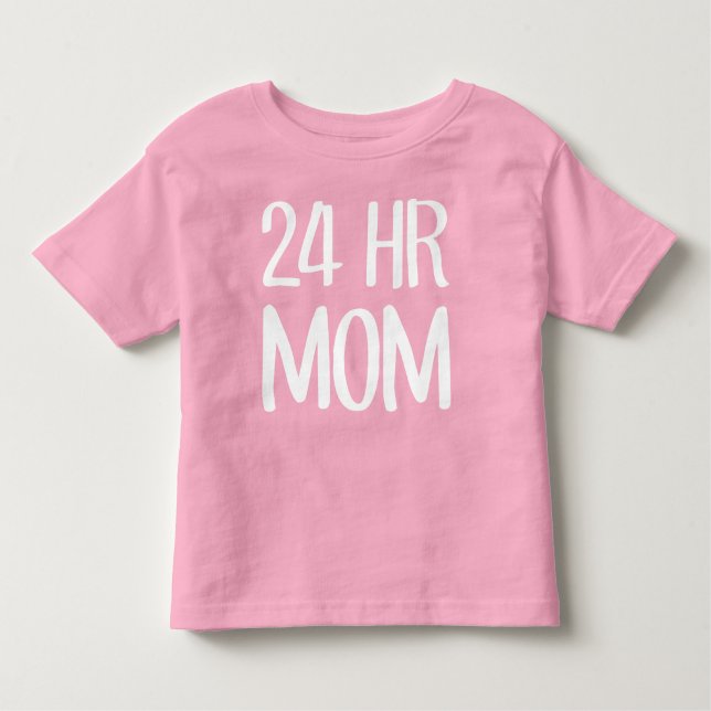 Camiseta De Bebé Mamá 24 hrs (Anverso)