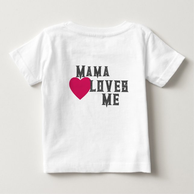 Camiseta De Bebé Mamá ama (Reverso)