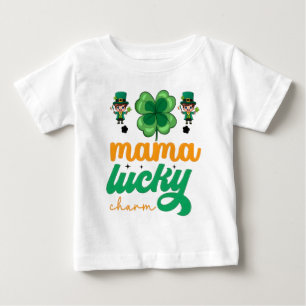 Camiseta De Bebé Mama Amuleto de la Suerte Diseño Lindo Día de San 