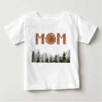 Mamá, Árboles verdes rústicos, camiseta bebé