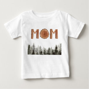 Camiseta De Bebé Mamá, Árboles verdes rústicos, camiseta bebé
