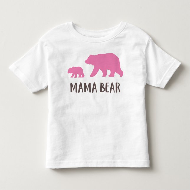 Camiseta De Bebé Mama Bear, Bear De Oso, Oso Cubierto, Oso Pequeño (Anverso)
