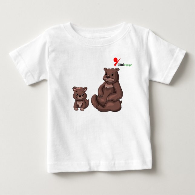 Camiseta De Bebé Mama Bear & Cub Baby T-Shirt (Anverso)