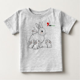 Camiseta De Bebé Mama Bunny & Babies Baby T-Shirt