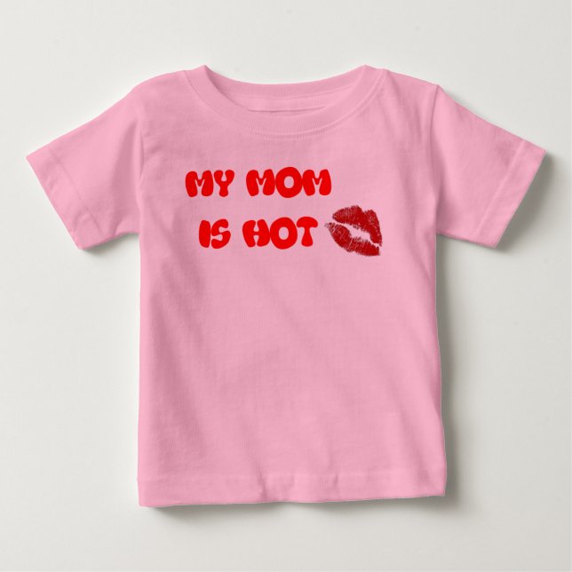 CAMISETA DE BEBÉ MAMÁ CALIENTE (Anverso)