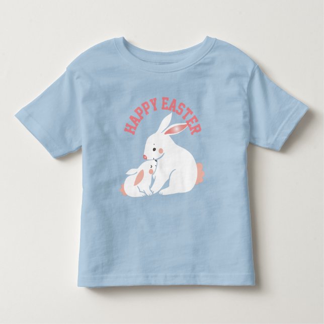 Camiseta De Bebé Mamá conejo de Pascua y bebé (Anverso)