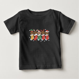 Camiseta De Bebé Mamá Dachshund Navidad Regalo Amante Perros Año Nu