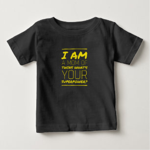 Camiseta De Bebé Mamá de mellizos superpotencia Día de la Madre d