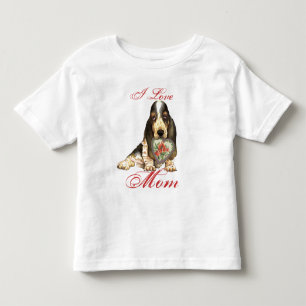Camiseta De Bebé Mamá del corazón de Basset Hound