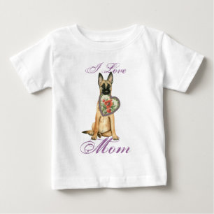 Camiseta De Bebé Mamá del corazón de Malinois