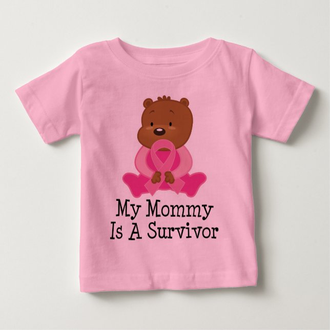 Camiseta De Bebé Mamá del superviviente del cáncer de pecho (Anverso)